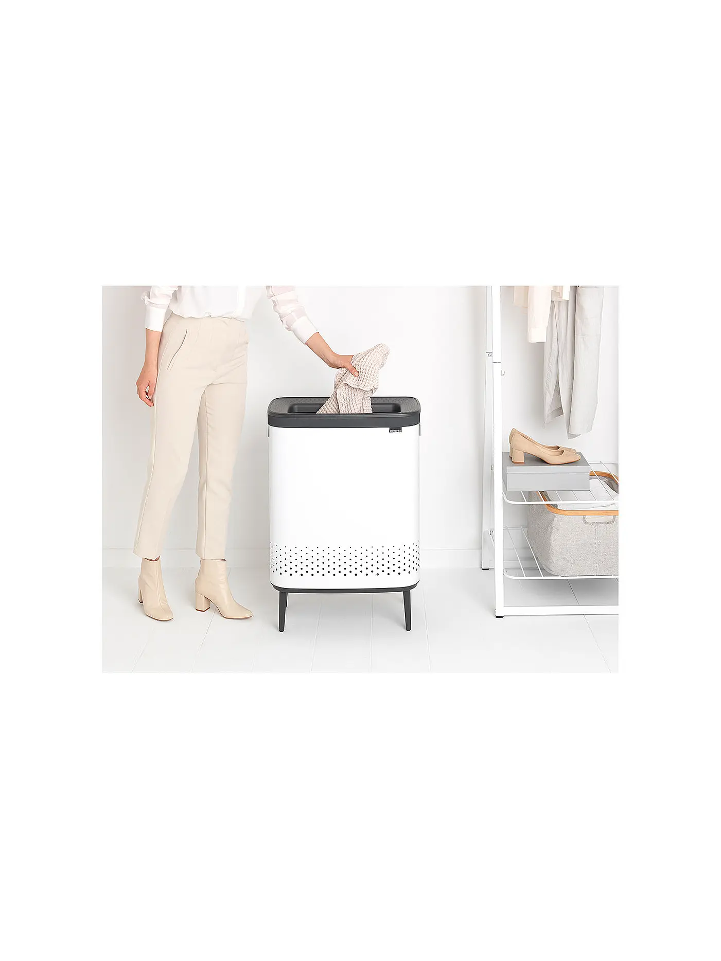 BRABANTIA | Wäschebox Bo 2x45l Weiss | weiss